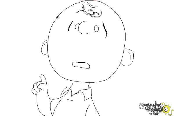 How to Draw Charlie Brown from The Peanuts Movie - Step 8