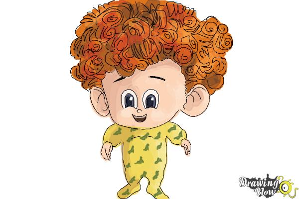 How to Draw Dennis from Hotel Transylvania 2 - Step 11 How to Draw Dennis from Hotel Transylvania 2 - Step 11