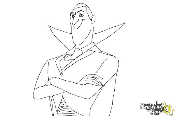 How to Draw Dracula from Hotel Transylvania 2 - DrawingNow