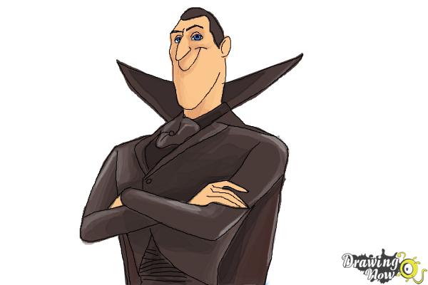 How to Draw Dracula from Hotel Transylvania 2 - Step 11