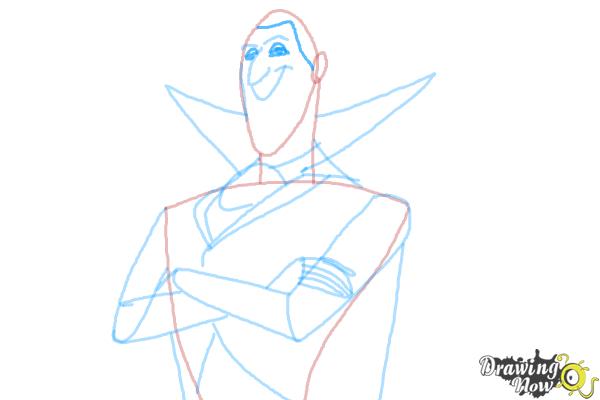 How to Draw Dracula from Hotel Transylvania 2 - Step 9