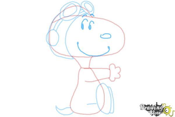 How to Draw Snoopy from The Peanuts Movie - Step 7