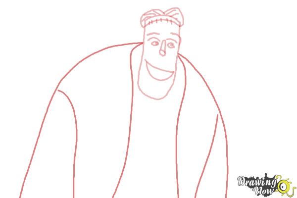 How to Draw Frankenstein from Hotel Transylvania 2 - Step 4 How to Draw Frankenstein from Hotel Transylvania 2 - Step 4