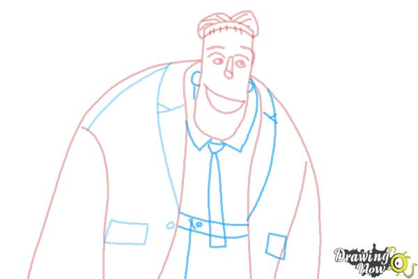 How to Draw Frankenstein from Hotel Transylvania 2 - Step 6