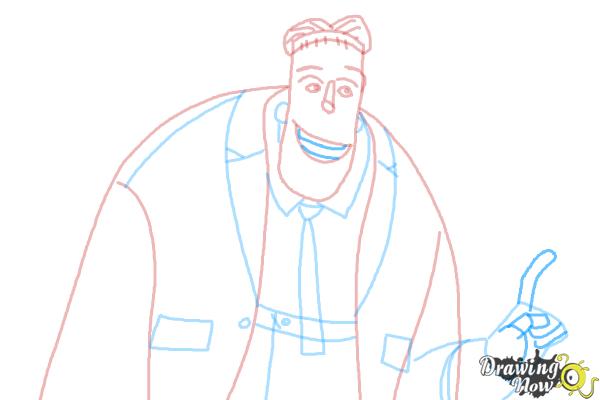 How to Draw Frankenstein from Hotel Transylvania 2 - Step 8