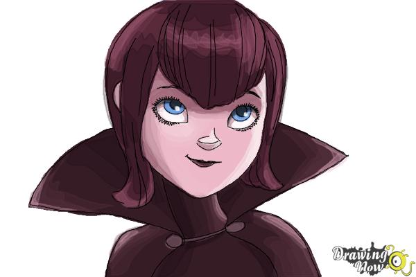 How to Draw Mavis from Hotel Transylvania 2 - Step 10