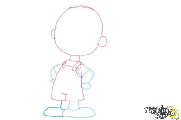 How to Draw Pig Pen from The Peanuts Movie - Step 7