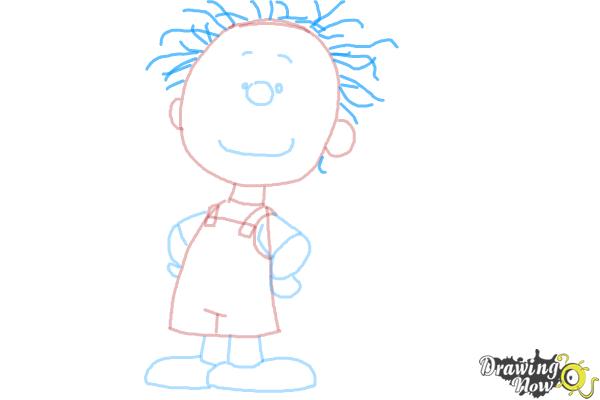 How to Draw Pig Pen from The Peanuts Movie - Step 9