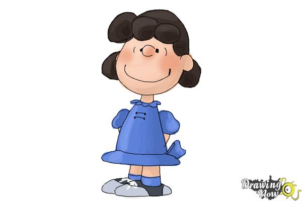 How to Draw Lucy Van Pelt from The Peanuts Movie - Step 10