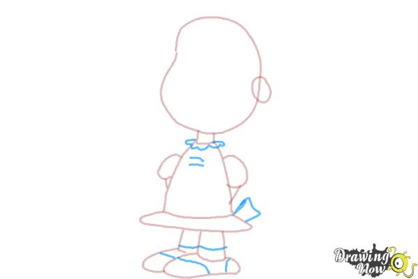 How to Draw Lucy Van Pelt from The Peanuts Movie - Step 5
