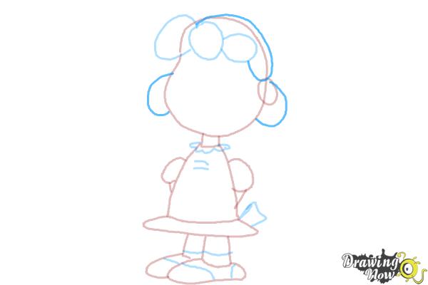 How to Draw Lucy Van Pelt from The Peanuts Movie - Step 7