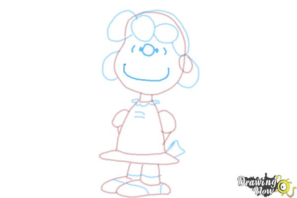How to Draw Lucy Van Pelt from The Peanuts Movie - Step 8 How to Draw Lucy Van Pelt from The Peanuts Movie - Step 8
