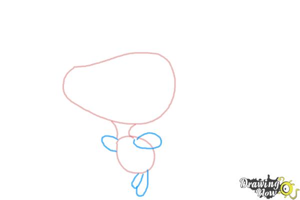 How to Draw Woodstock from The Peanuts Movie - Step 3