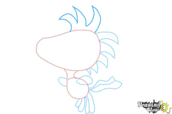 How to Draw Woodstock from The Peanuts Movie - Step 7