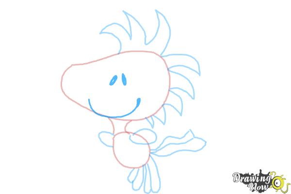 How to Draw Woodstock from The Peanuts Movie - Step 8