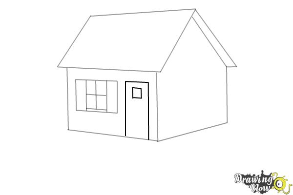 How to Draw a House Step by Step - Step 5