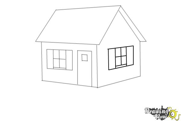 How to Draw a House Step by Step - Step 6