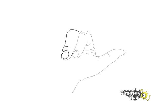 How to Draw a Hand - Step 5 How to Draw a Hand - Step 5