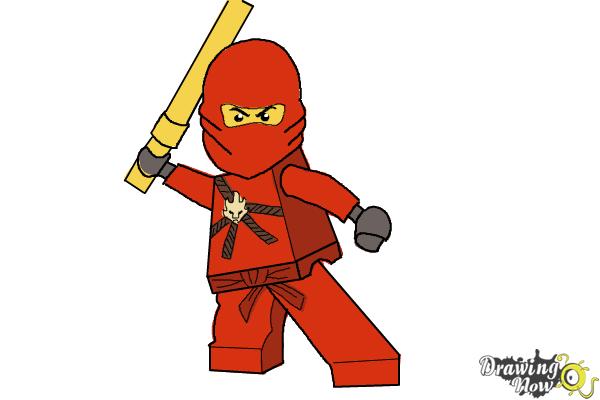 How to Draw Kai from Lego Ninjago - Step 11