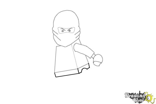 How to Draw Kai from Lego Ninjago - Step 5