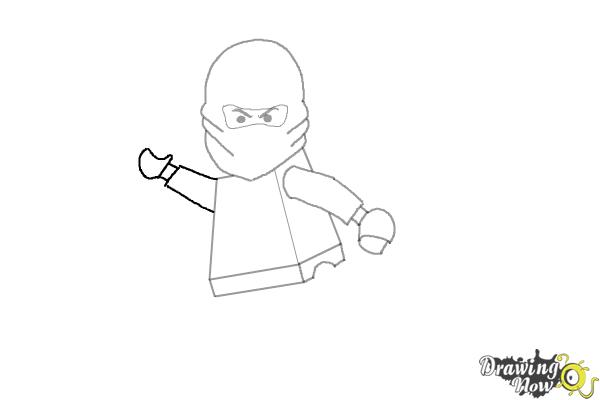 How to Draw Kai from Lego Ninjago - Step 6