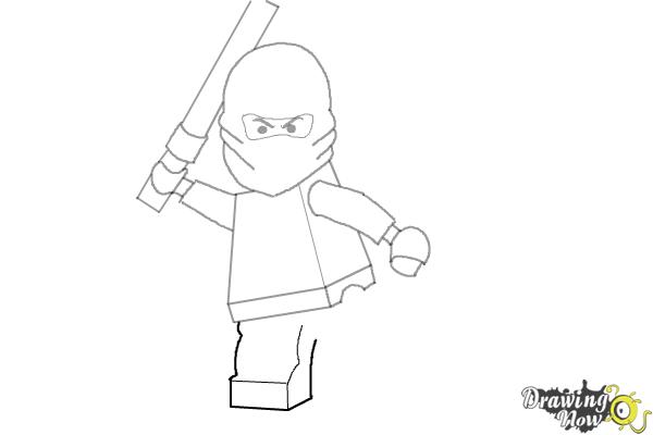 How to Draw Kai from Lego Ninjago - Step 8