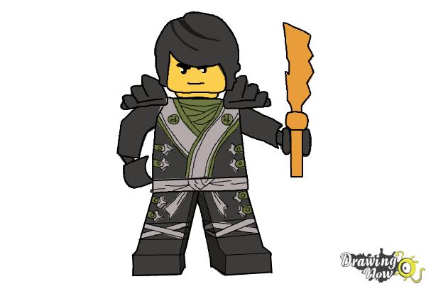 How to Draw Cole from Lego Ninjago - Step 11