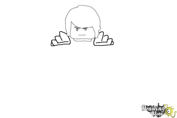 How to Draw Cole from Lego Ninjago - Step 3