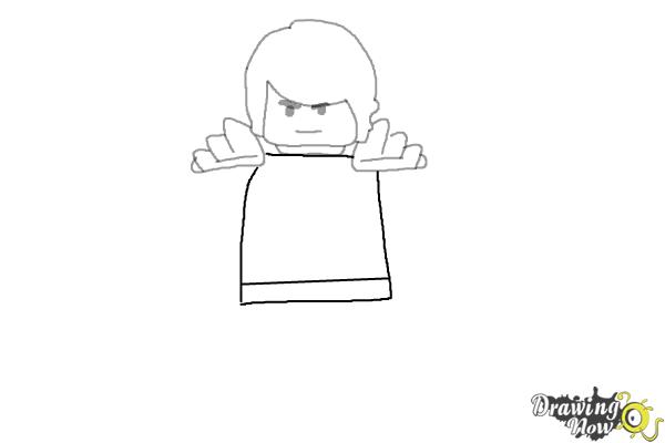 How to Draw Cole from Lego Ninjago - Step 4