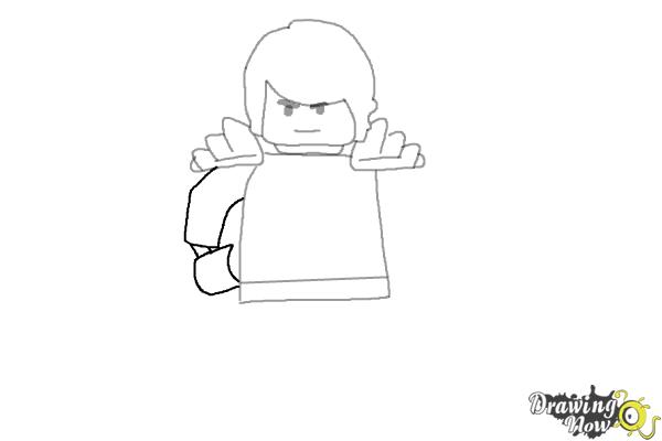 How to Draw Cole from Lego Ninjago - Step 5