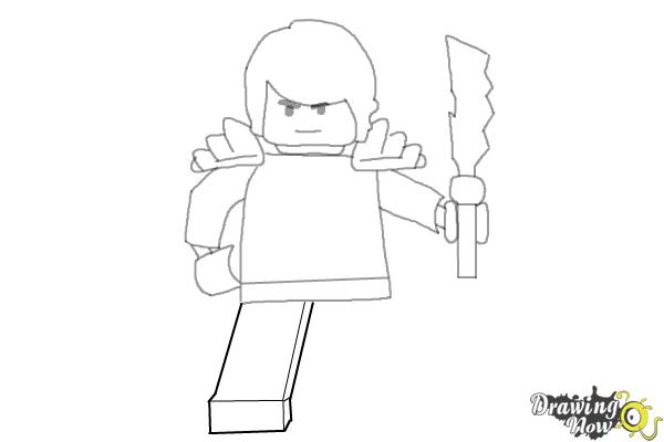 How to Draw Cole from Lego Ninjago - Step 8