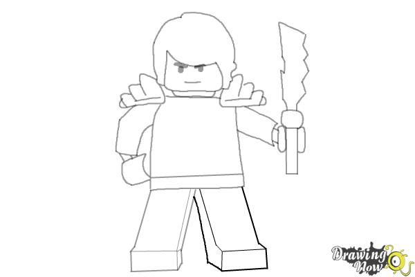 How to Draw Cole from Lego Ninjago - Step 9