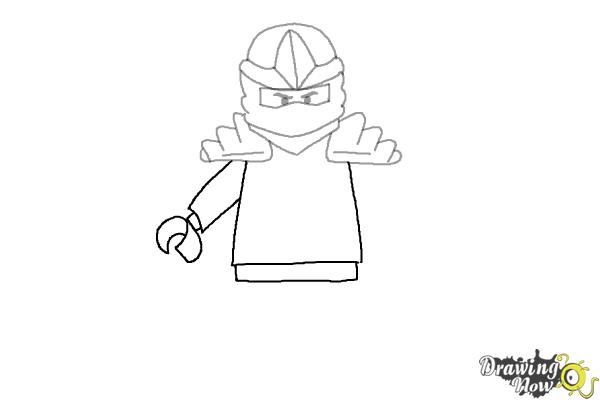 How to Draw Jay from Lego Ninjago - Step 5 How to Draw Jay from Lego Ninjago - Step 5
