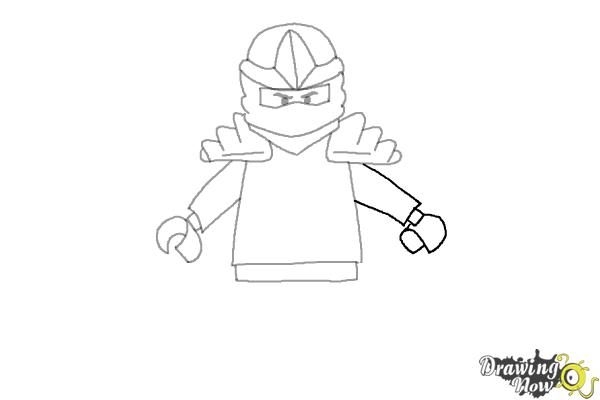 How to Draw Jay from Lego Ninjago - Step 6