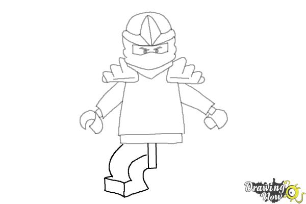 How to Draw Jay from Lego Ninjago - Step 7