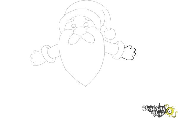 How to Draw Cute Santa Claus - Step 10