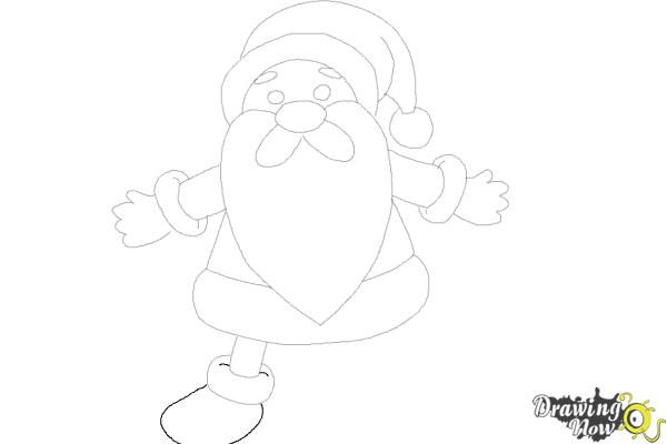How to Draw Cute Santa Claus - Step 13