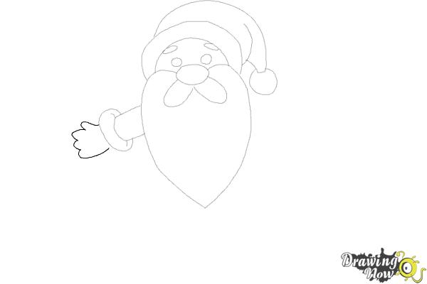 How to Draw Cute Santa Claus - Step 8
