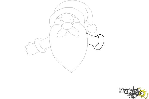 How to Draw Cute Santa Claus - Step 9