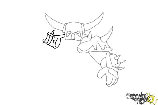 How to Draw P.E.K.K.A from Clash of Clans - Step 6