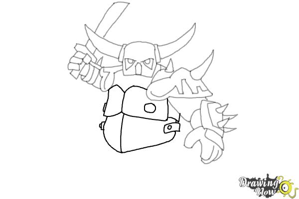 How to Draw P.E.K.K.A from Clash of Clans - Step 8