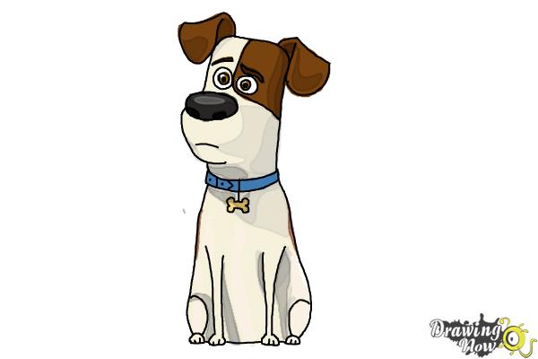 How to Draw Max from The Secret of Pets - Step 9 How to Draw Max from The Secret of Pets - Step 9
