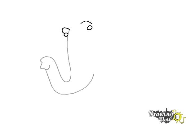 How to Draw Manny from Ice Age 5 - Step 2