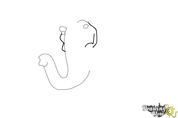 How to Draw Manny from Ice Age 5 - Step 3