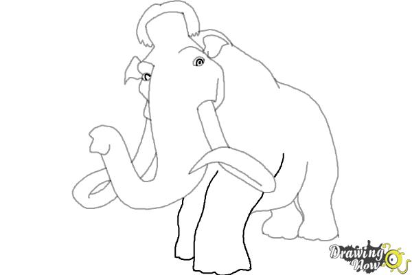How to Draw Manny from Ice Age 5 - Step 9 How to Draw Manny from Ice Age 5 - Step 9
