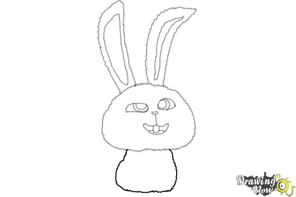 How to Draw Snowball from The Secret of Pets - Step 7 How to Draw Snowball from The Secret of Pets - Step 7