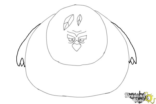 How to Draw Terence from The Angry Birds Movie - Step 6 How to Draw Terence from The Angry Birds Movie - Step 6