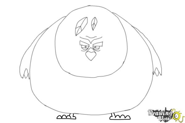 How to Draw Terence from The Angry Birds Movie - Step 7 How to Draw Terence from The Angry Birds Movie - Step 7