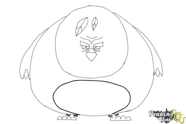 How to Draw Terence from The Angry Birds Movie - Step 8