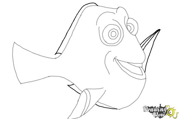 How to Draw Dory from Finding Dory - Step 6
